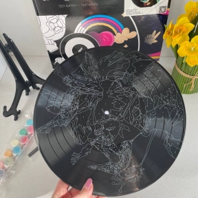 Винил по номерам Гибискусовый рай для колибри, 30х30см, Strateg GP-8