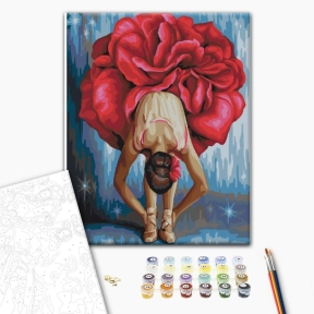 Картина по номерам "Цветочная балерина" Brushme GX22465, 40х50 см