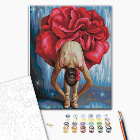 Картина за номерами Квіткова балерина Brushme GX22465, 40х50 см