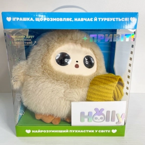 Інтерактивна м'яка іграшка зі штучним інтелектом Holly: озвучена українською, 50 мов, голосове спілкування, H-19227