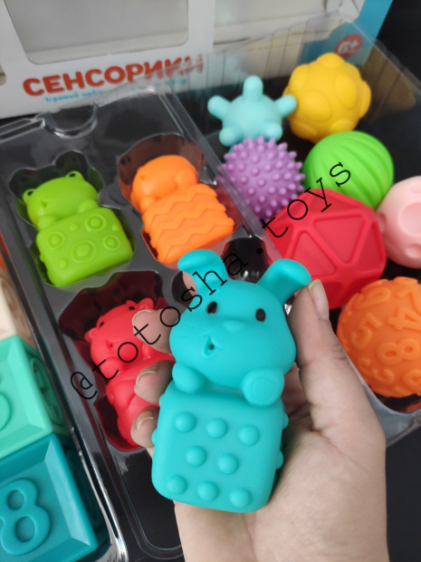 Розвиваюча іграшка для купання "Тактилики" Limo Toy. HB 0011