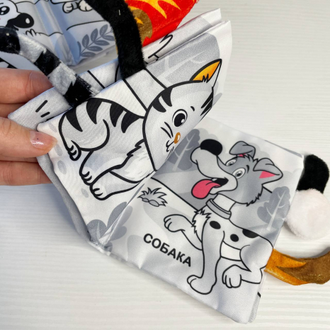 Книжка підвіска на коляску ,шарудить, пискавка, HB 0038 ABC