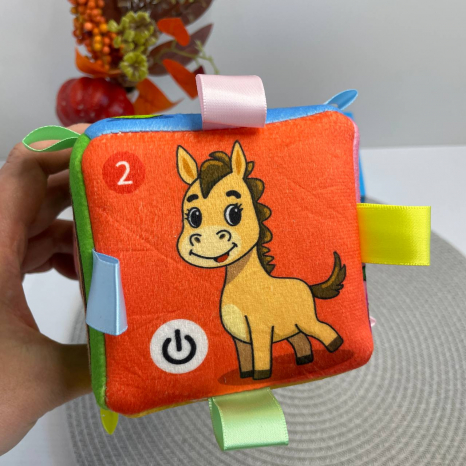 Кубик-крутик Limo Toy озвучивает животные, звуки, стихи и песни украинский язык музыка свет (HB 0076