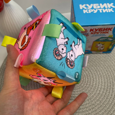 Кубик-крутик Limo Toy озвучивает животные, звуки, стихи и песни украинский язык музыка свет (HB 0076