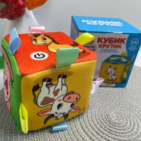 Кубик-крутик Limo Toy озвучує тварини,звуки, вірш,і пісні українська мова музика світло (HB 0076)