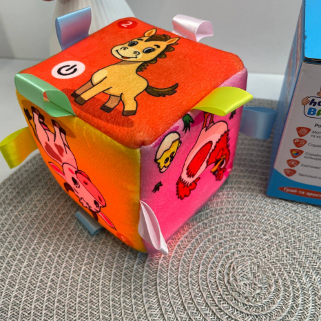 Кубик-крутик Limo Toy озвучивает животные, звуки, стихи и песни украинский язык музыка свет (HB 0076