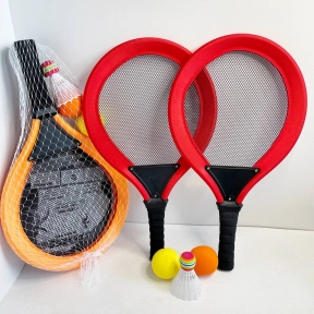 Бадмінтон 2 ракетки 45 см, волан, м'ячик в сітці HB966