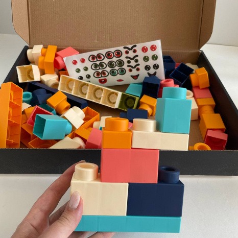 Дитячий конструктор м'який (гумовий), 66 деталей, HC-029C-02