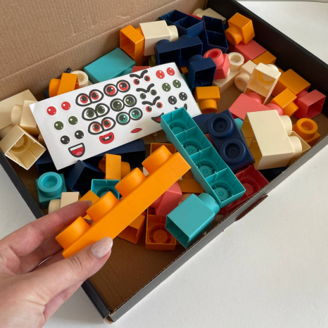 Дитячий конструктор м'який (гумовий), 66 деталей, HC-029C-02