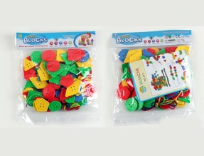 Шнурівка гудзики - геометричні фігури Funny blocks HC-073 в пакеті