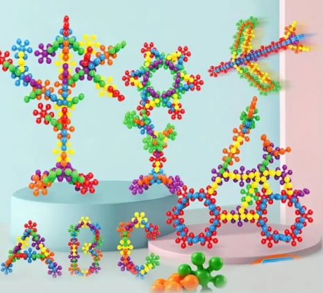 Конструктор Цветные цветочки на 199 деталей в боксе HC 181-5