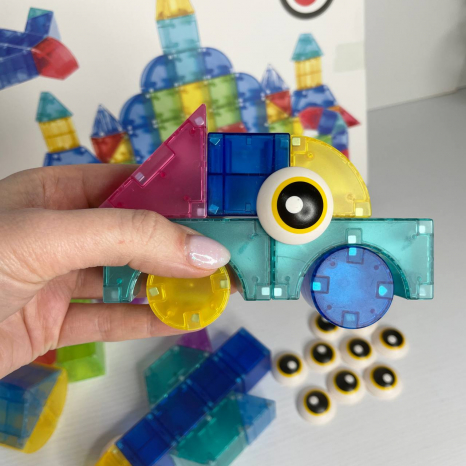 Магнітний конструктор 52 деталі, магнітні очі, різні фігури, HD 142 A