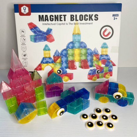 Магнітний конструктор 52 деталі, магнітні очі, різні фігури, HD 142 A