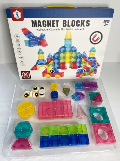 Магнітний конструктор 52 деталі, магнітні очі, різні фігури, HD 142 A