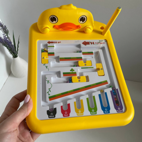 Магнитная логическая доска-лабиринт Утенок со стилусом HD159A-60A-61A