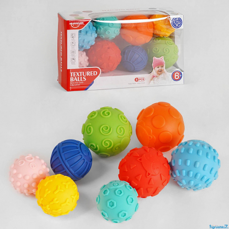 Сенсорные шарики HE 0257 с пищалкой, 8 шт в коробке