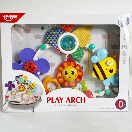 Підвіска на візок, крісло дитяче, ліжечко (дуга, підвісні іграшки, брязкальце, шуршалка) HE0306