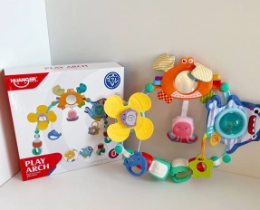 Подвеска на коляску с Морскими обитателями, погремушками, шуршалки, грызунцы HE0315