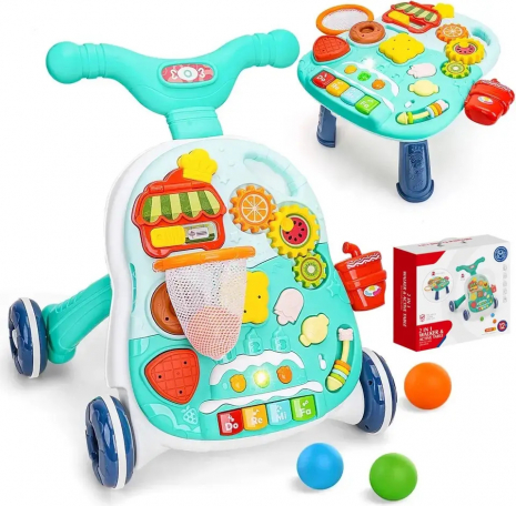 Каталка - ходунки на колесах и игровой столик Walker, HE0814