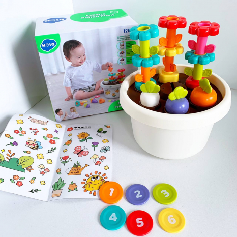 Развивающая игра Сортер Горшок с цветами HE 795800 Hola Toys