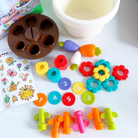 Развивающая игра Сортер Горшок с цветами HE 795800 Hola Toys