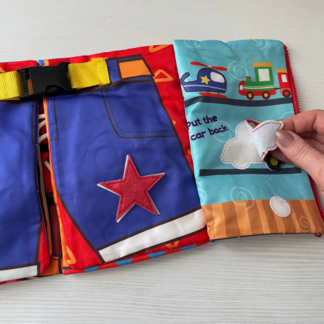 М'яка тактильна книга Одяг, HF-G001-K