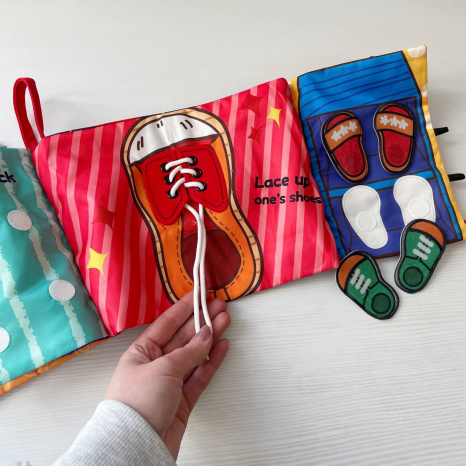 М'яка тактильна книга Одяг, HF-G001-K