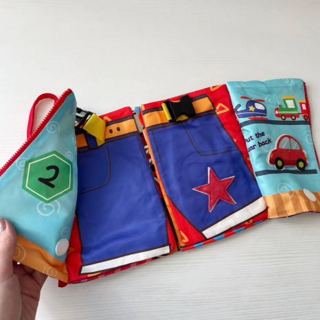 М'яка тактильна книга Одяг, HF-G001-K