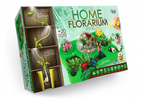 Безпечний освітній набір для вирощування рослин "HOME FLORARIUM" HFL-01-01U DANKO