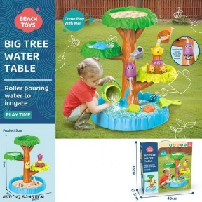 Игровой набор Песочница Дерево с птичками 62 см (мельница, ведро, лопатка, грабли, лейка, формочки) 