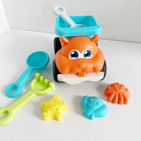 Набор для песочницы HG-1216 (самосвал, грабли, лопатка 2 шт., формы 3 шт.)