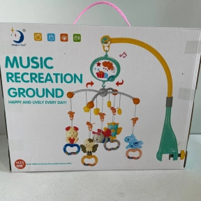 Дитяча карусель “Тваринки”, звук, підсвічування, регулювання звуку, 5 брязкалець, прорізувачі HL 2020-43