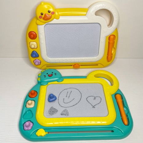 Досточка для малювання (пиши-стирай), ч/б, 4 печатки, INT 0029 ABC