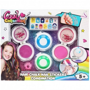 Набір косметики з крейдою для волосся в коробці J-2011 р.36,5*4*26см