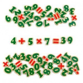 Дерев'яні цифри і знаки на магнітах, Komarovtoys J706