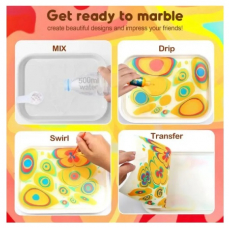 Набір дитячої творчості для малювання на воді Ебру 12 кольорів Jar Melo JA92774