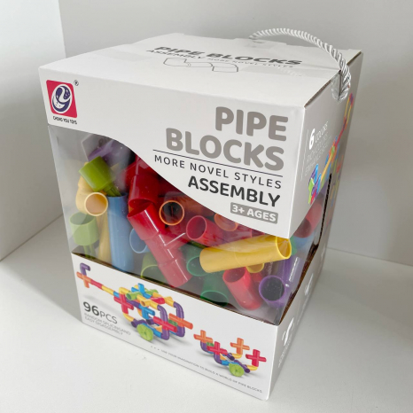 Конструктор трубочки на  96деталей у коробці