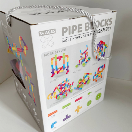 Конструктор трубочки на  96деталей у коробці