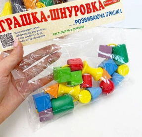 Дерев'яна Шнурівка Намисто міні, ТМ KomarovToys