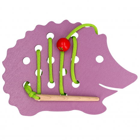 Деревянная шнуровка Ёжик, KomarovToys К136