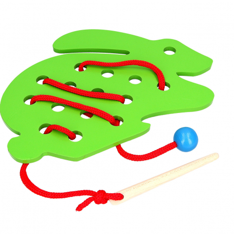 Дерев'яна шнурівка Кролик, KomarovToys К138