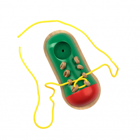 Дерев'яна шнурівка Черевичок, KomarovToys К147