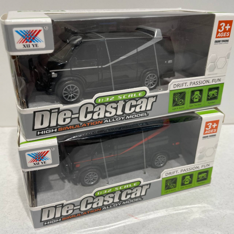 Дитяча іграшка Металева інерційна машинка Фургон (світло, звук), масштаб 1:32