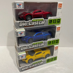 Детская игрушка Металлическая инерционная машинка Спортивное авто (свет, звук), масштаб 1:32