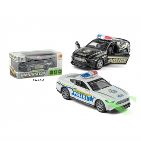 Металева інерційна іграшкова машинка Поліція зі світлом та звуком K175B9