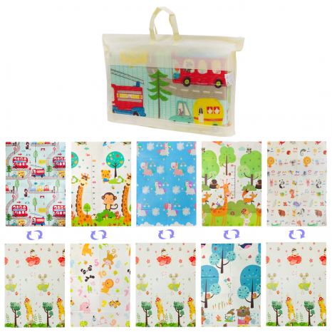 Дитячий ігровий килимок термо двохсторонній складний 117-176см, K6601