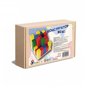 Конструктор дерев'яний Більше - менше "Вежі", КД-002