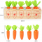 Розвиваюча дерев'яна гра Моркви (сортер Монтессорі більше-менше)