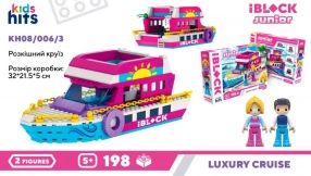 Конструктор "Дівчатка. Розкішний круїз",198дет+2фігурки. Kids hits IBLOCK JUNIOR