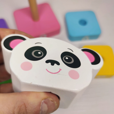 УЦІНКА!!! Дерев'яна іграшка Пірамідка Панда, Kids hits, KH20/012